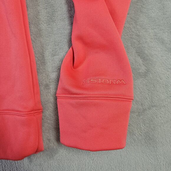Under Armour Storm Women's M Camo Trim Pink Hoodie Sweatshirt Fleece Semi Fitted - Picture 5 of 9